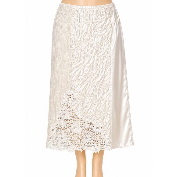 Topshop Dresses & Skirts - Topshop Ivory Lace Panel Midi Skirt Women’s US 10 EU 42- NWT